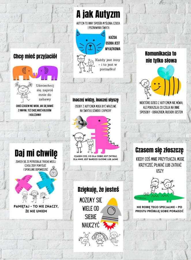A jak Autyzm - gazetka na szkolny/przedszkolny korytarz