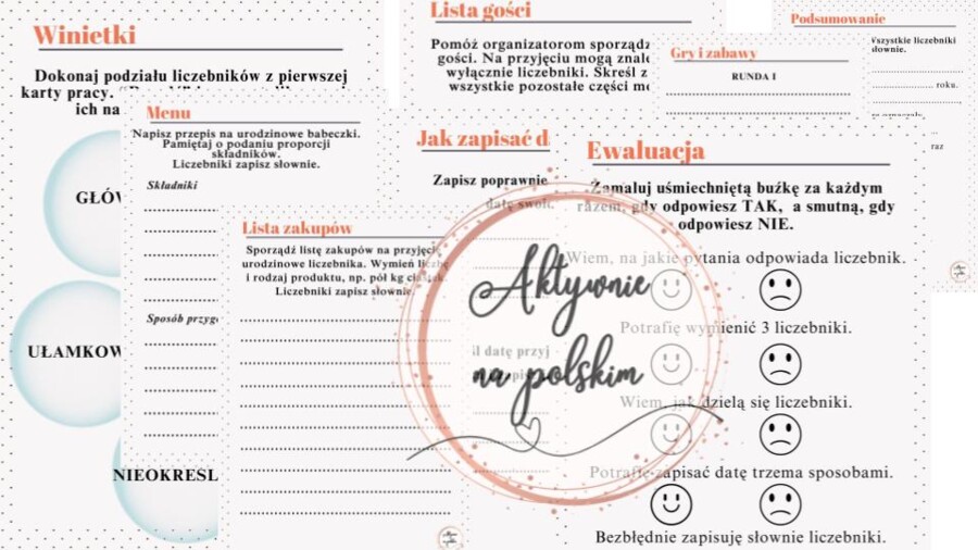 Liczebniki - karty pracy + prezentacja gratis