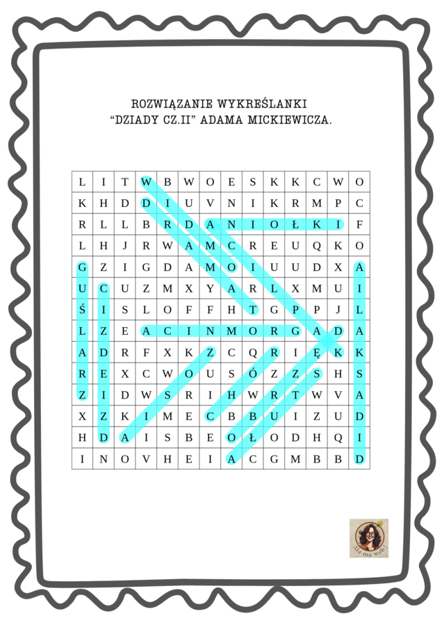 Wykreślanki lekturowe.