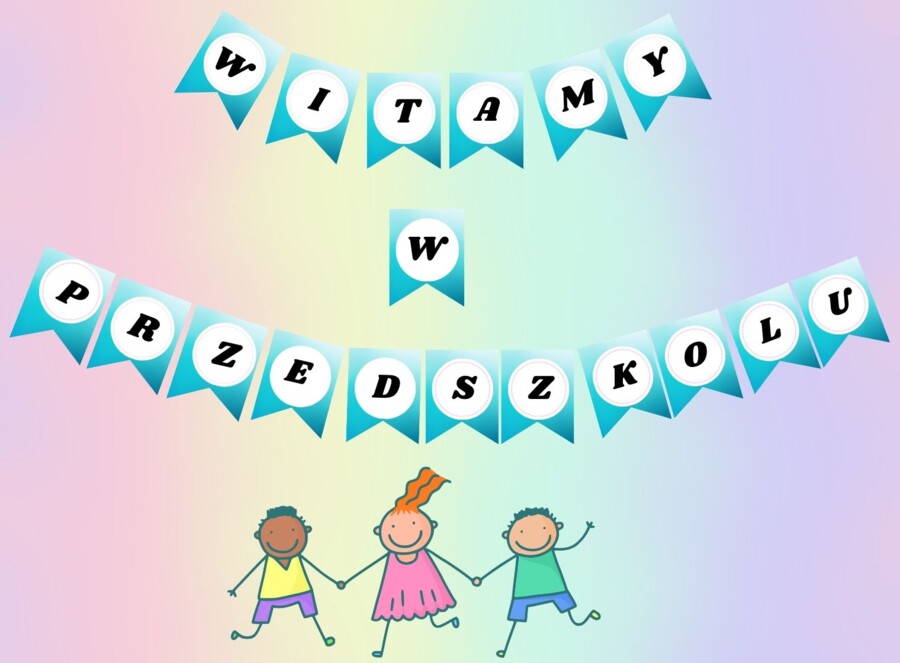 Girlanda na początek roku - niebieska