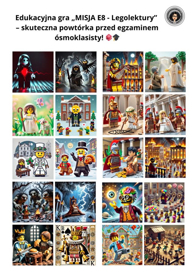 Edukacyjna gra „MISJA E8 - Legolektury” – skuteczna powtórka przed egzaminem ósmoklasisty!