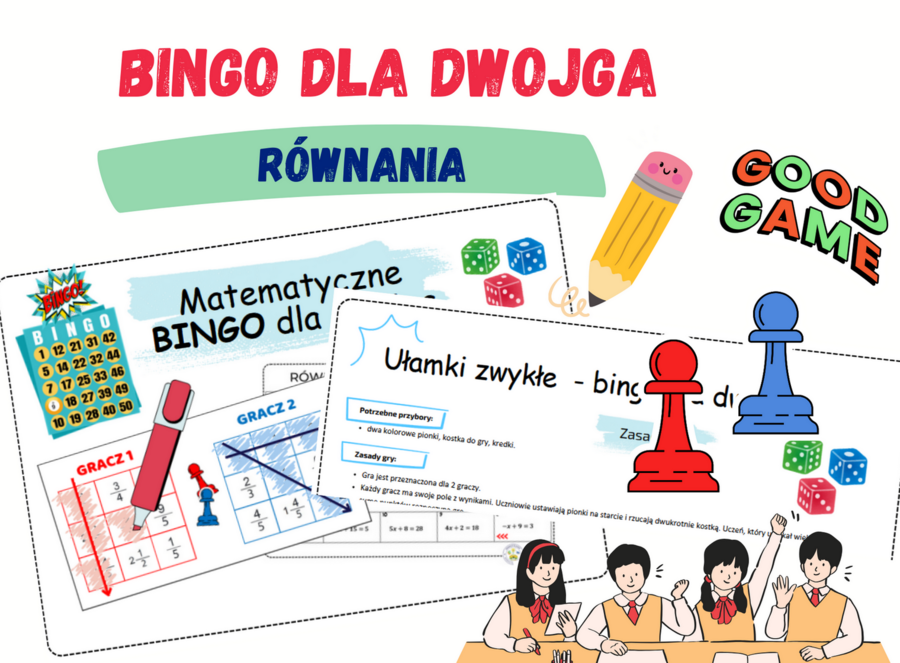 Bingo dla dwojga – równania / gra planszowa