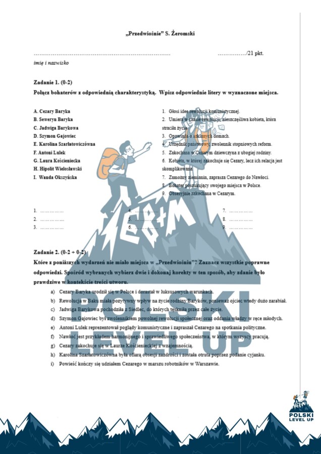 Kartkówka_Przedwiośnie_Polski Level Up