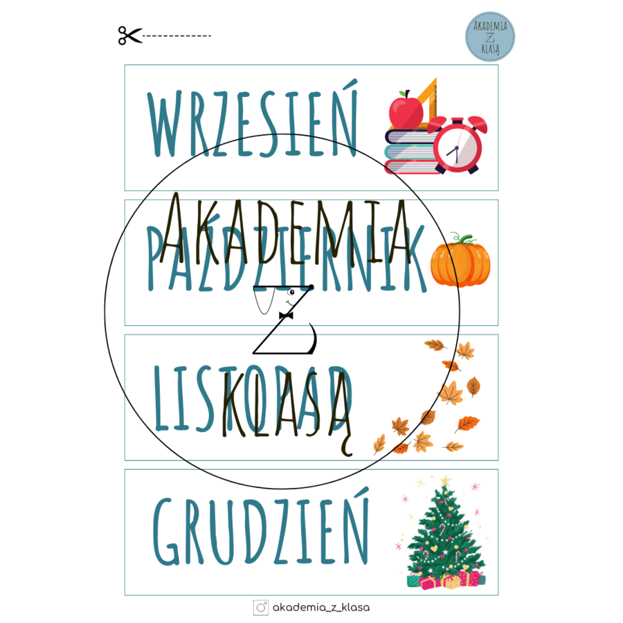 KALENDARZ KLASOWY NA CAŁY ROK SZKOLNY - DO POWIESZENIA NA TABLICY I CODZIENNEGO KORZYSTANIA