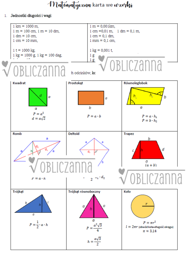 Wzory matematyczne na E8