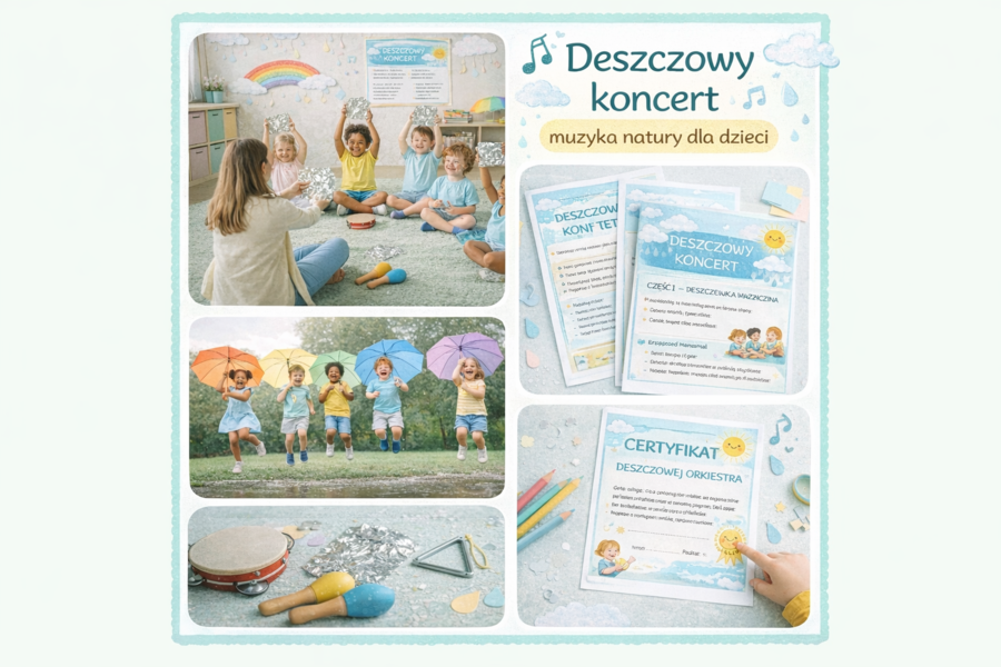 Deszczowy koncert – zajęcia muzyczne
