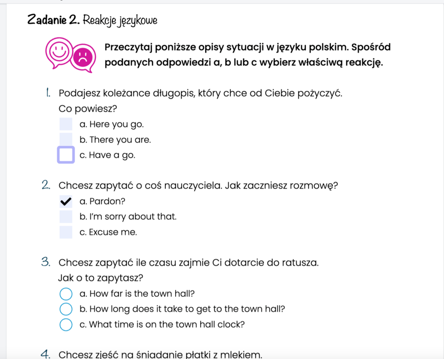 Egzamin ósmoklasisty z języka angielskiego- struktury leksykalno-gramatyczne w ćwiczeniach