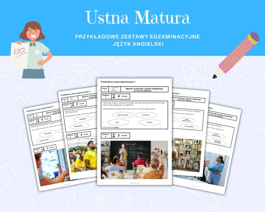 Matura Ustna Język Angielski Przykładowe zestawy egzaminacyjne 5 zestawów wersja dla zdającego i egzaminującego