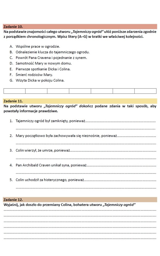 99 zadań z treści lektur z klas IV-VIII