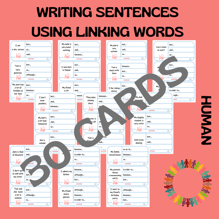 WRITING SENTENCES USING LINKING WORDS / HUMAN