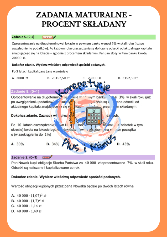 Zadanie maturalne - procent składany (lokaty)