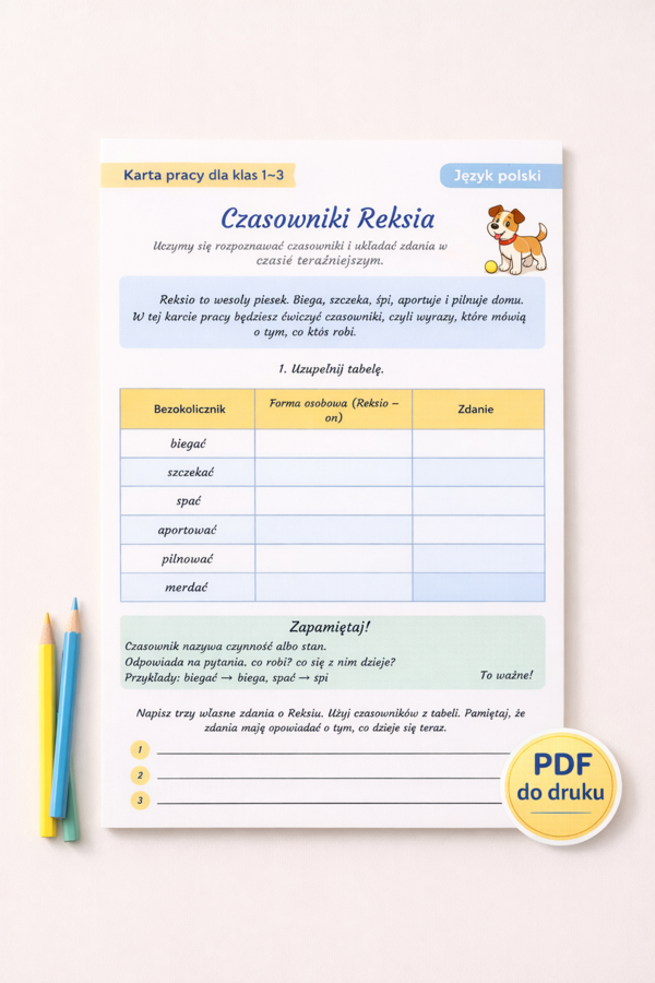 Czasowniki Reksia