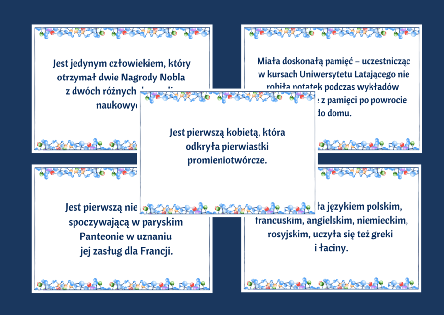 MARIA SKŁODOWSKA - CURIE – gazetka – biblioteka – świetlica – 21 stron – wersja 1