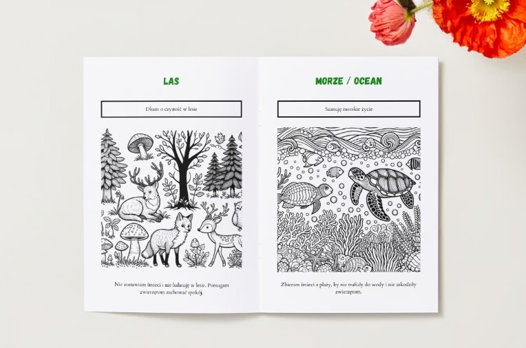 Kolorowanki. Zwierzęta. Rośliny. Ekosystemy.