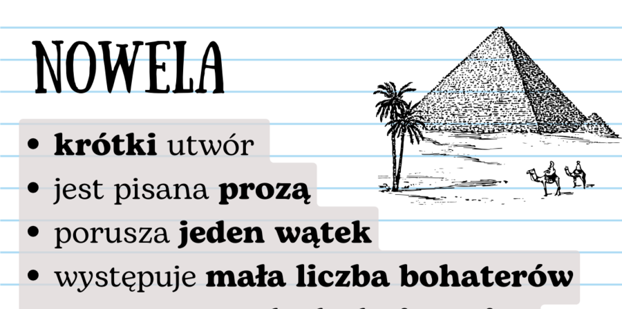 Nowela - notatka wklejka gatunek literacki