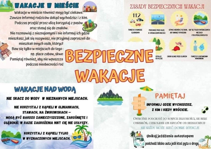 Plansze Bezpieczne Wakacje