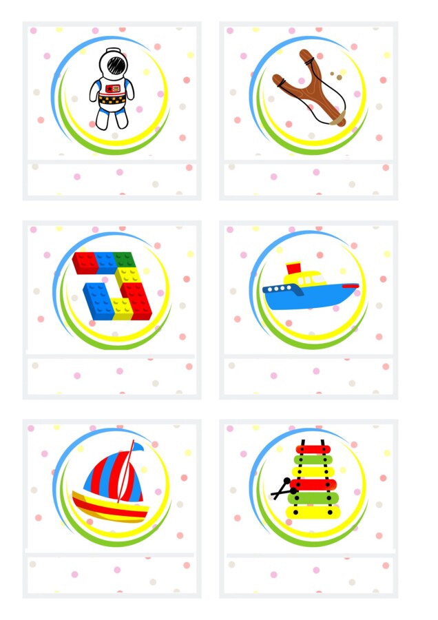 ZNACZKI PRZEDSZKOLNE. ZABAWKI. CZĘŚĆ V.