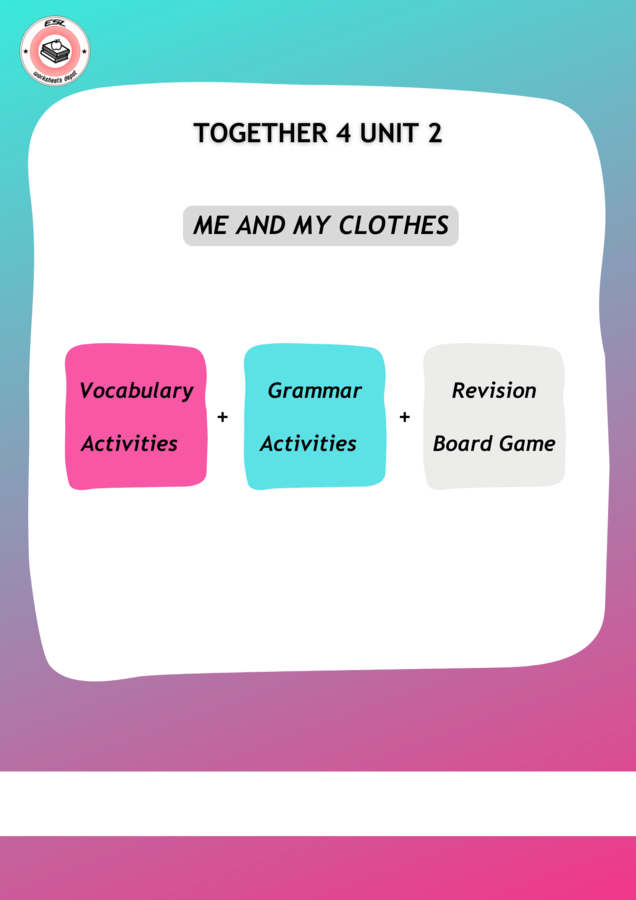 Together 4 Unit 2 - zestaw: Vocabulary + Grammar + Revision board game