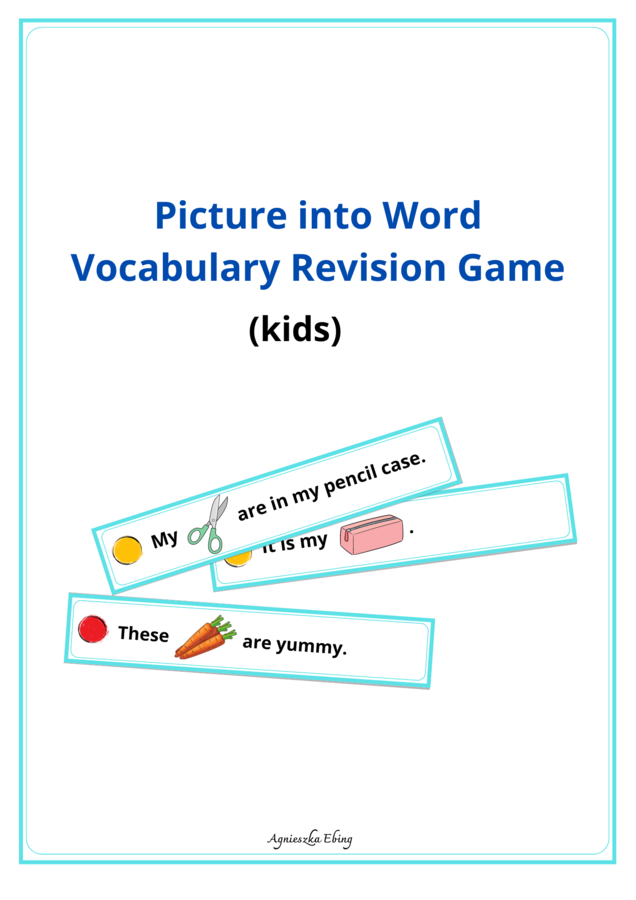 Picture into Word Revision Game (Kids)