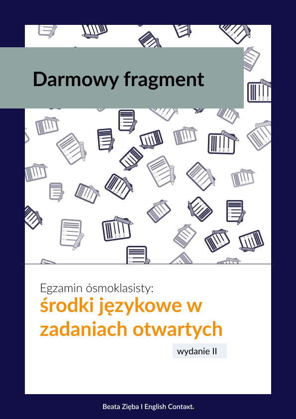Egzamin ósmoklasisty: środki językowe w zadaniach otwartych - darmowy fragment