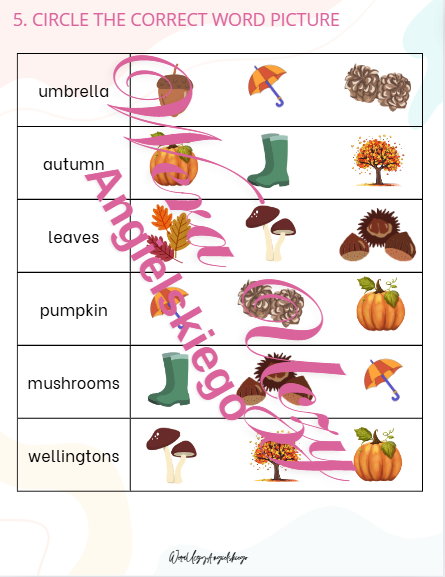 Kids' Worksheets: A Journey Through the Four Seasons: AUTUMN