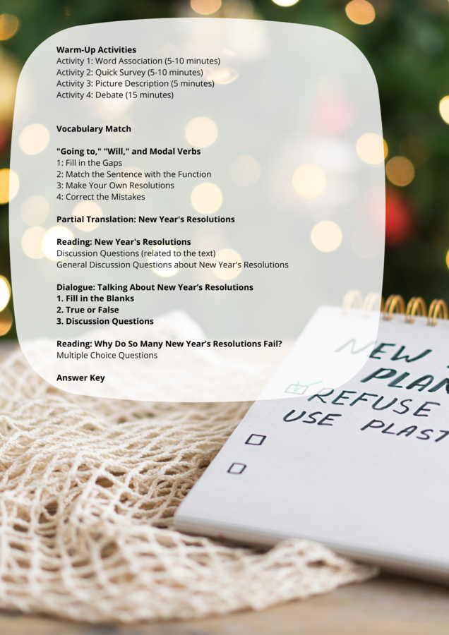 New Year's Resolutions B1