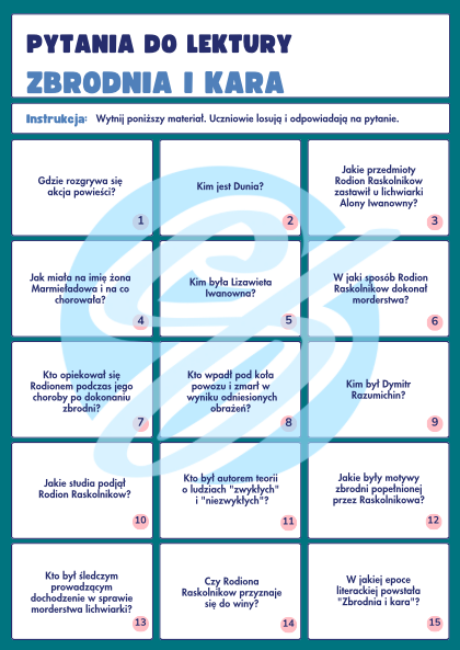 Zbrodnia i Kara Fiodora Dostojewskiego – Pytania do Lektury z Odpowiedziami | Świetna Pomoc Dydaktyczna na Polski