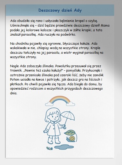 Zeszyt Zadań "W deszczowy dzień"