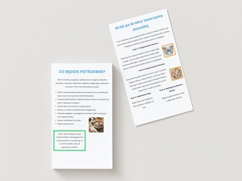 Mini-wyklejanki z naturalnych materiałów