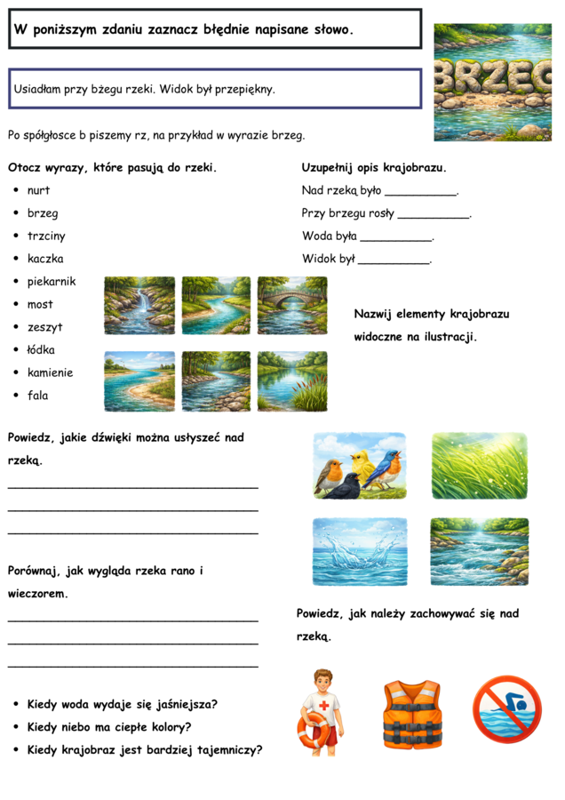 PISOWNIA WYRAZÓW Z Ż I RZ. Zestaw zadań + komentarz