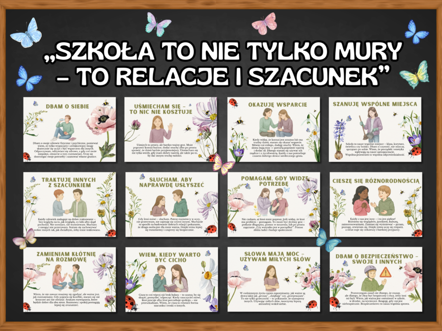 Gazetka szkolna - „SZKOŁA TO NIE TYLKO MURY - TO RELACJE I SZACUNEK”
