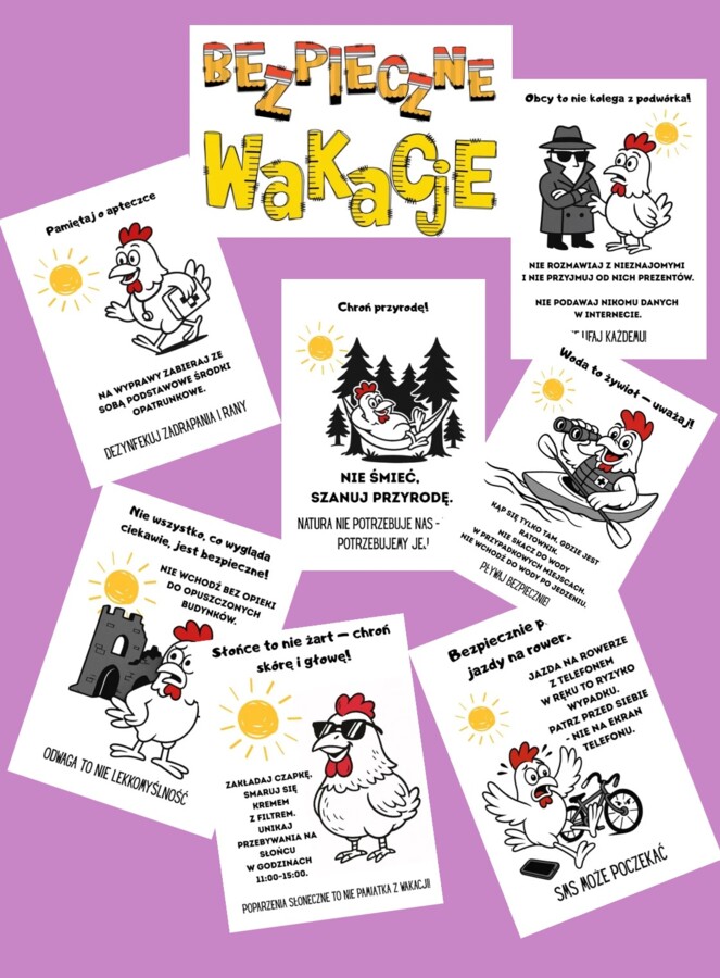 Bezpieczne wakacje - gazetka profilaktyczna