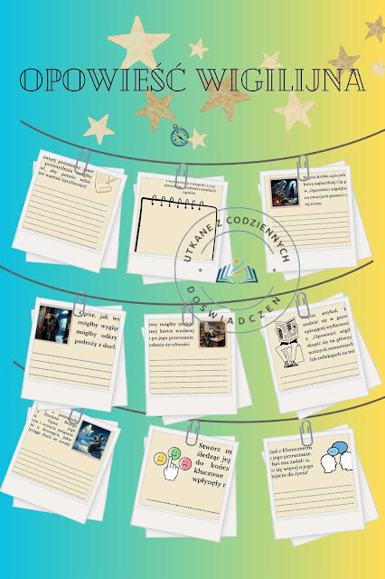 Kreatywne pisanie wzbogaca lekcje poświęcone lekturom szkolnym- stacje zadaniowe do ,,Opowieści wigilijnej"