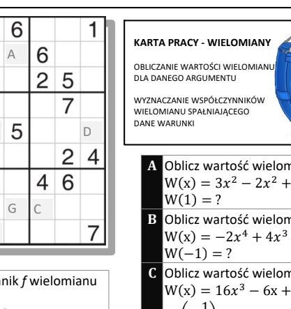 Wielomiany SUDOKU, obliczanie wartości wielomianu, wyznaczanie współczynników wielomianu