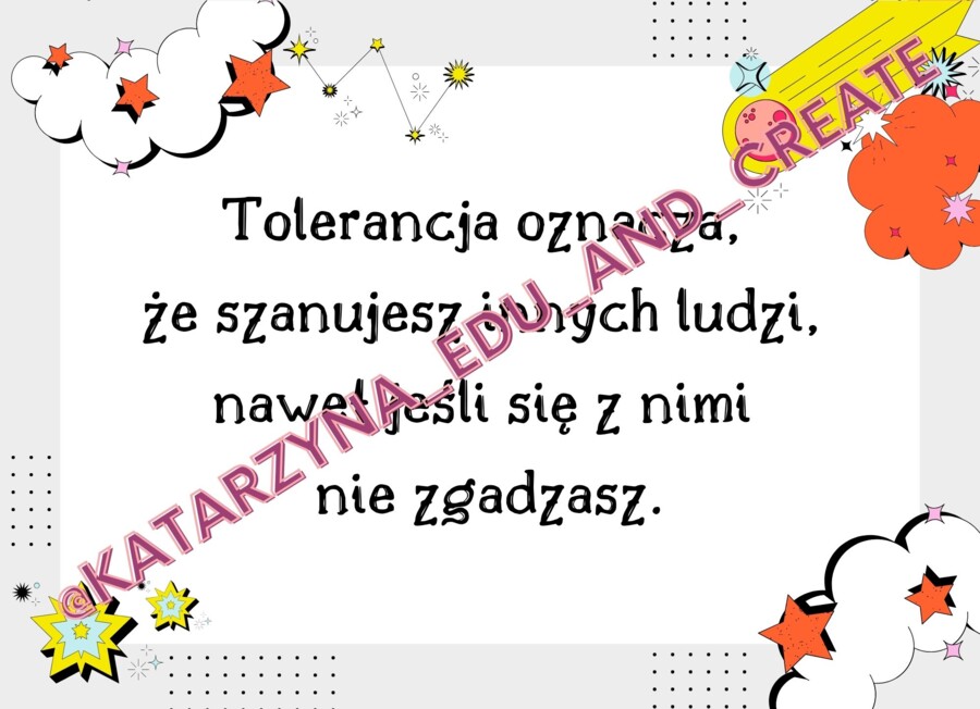 Tolerancja - plakaty z cytatami i aforyzmami