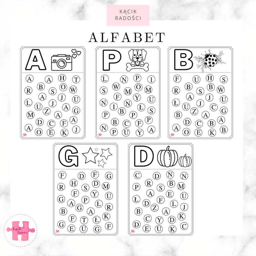 Alfabet - karty pracy