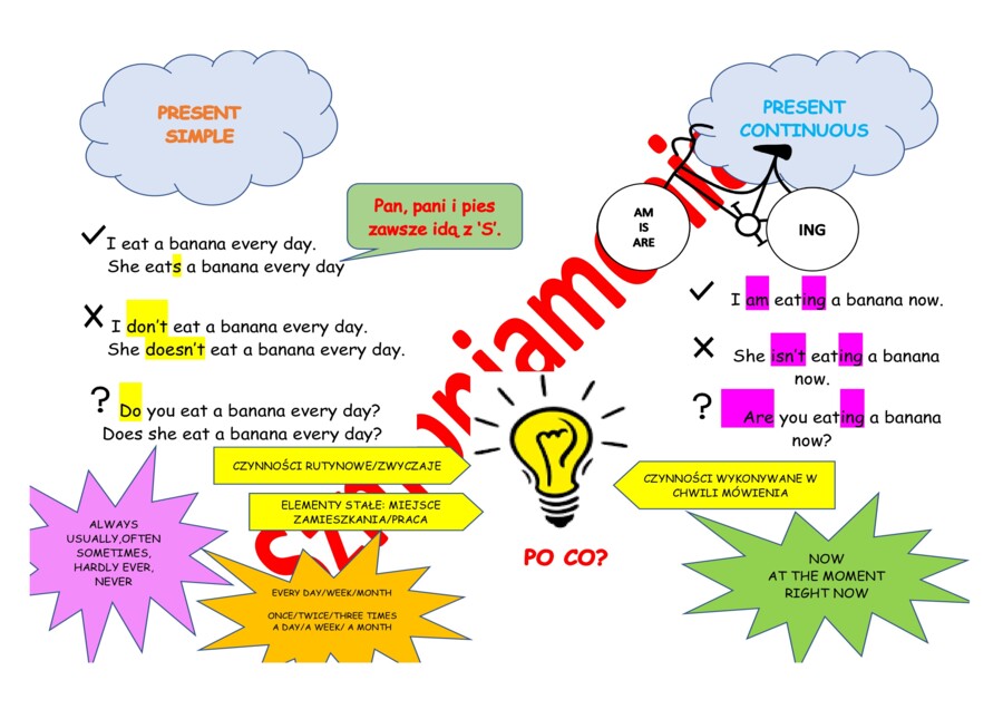 Present Simple Present Continuous