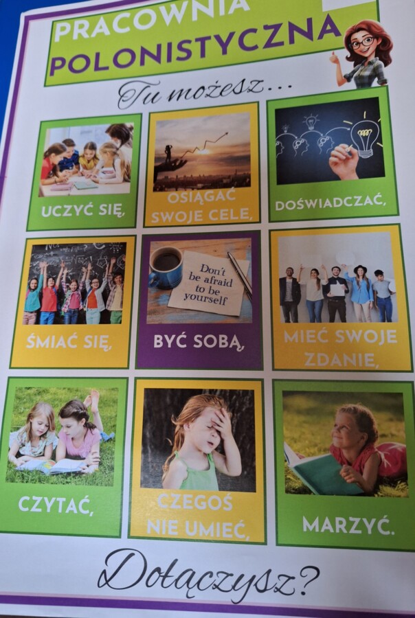 Witacz klasowy polonistyczny, List polonistki do uczniów - zestaw, dekoracje