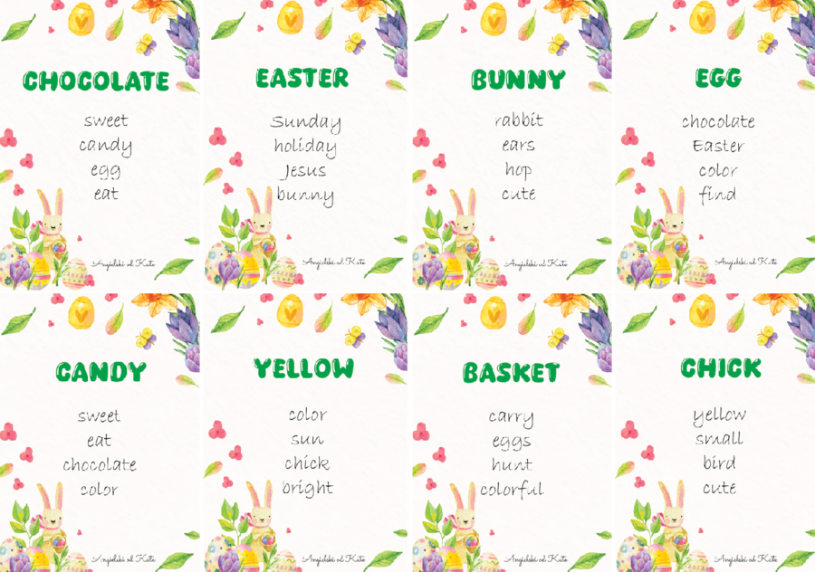 Easter (Wielkanoc) gra Taboo /68 kart