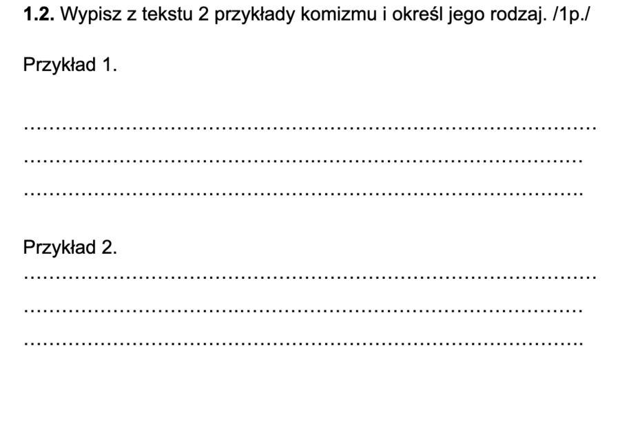 Sprawdzian "Zemsta".