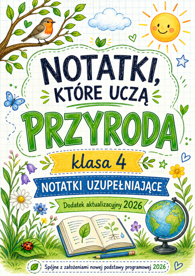 Notatki, które uczą – PRZYRODA klasa 4 - Dodatek aktualizacyjny 2026