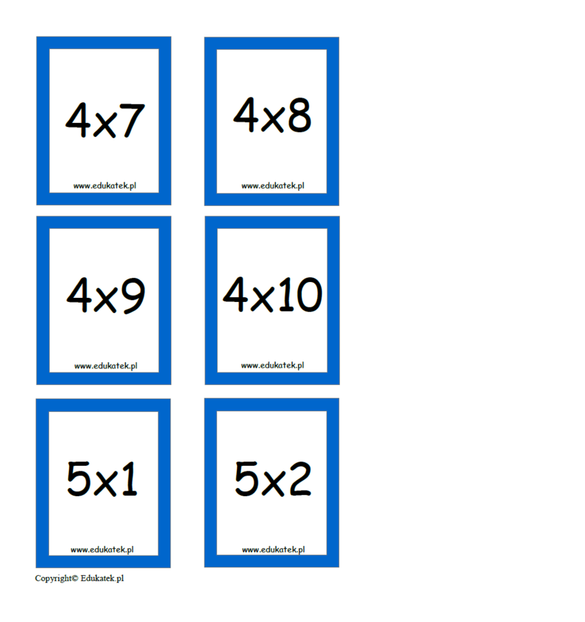 Matematyczny pojedynek – tabliczka mnożenia