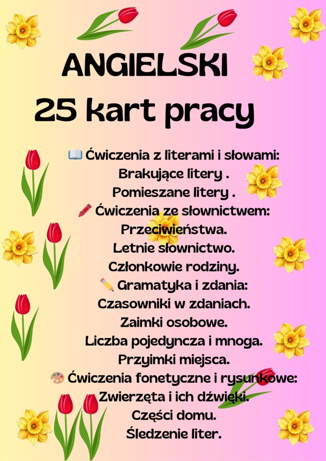 Angielski Wiosna 25 stron
