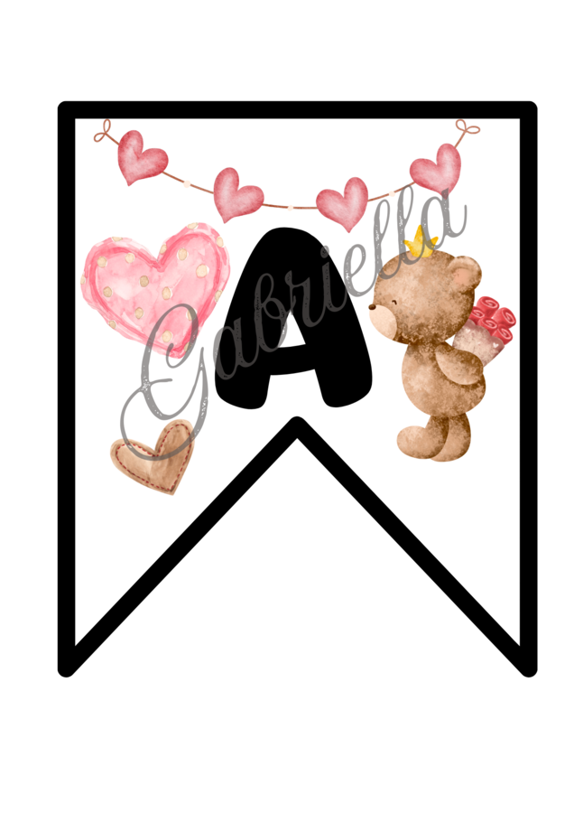 Walentynki girlanda wersja 2