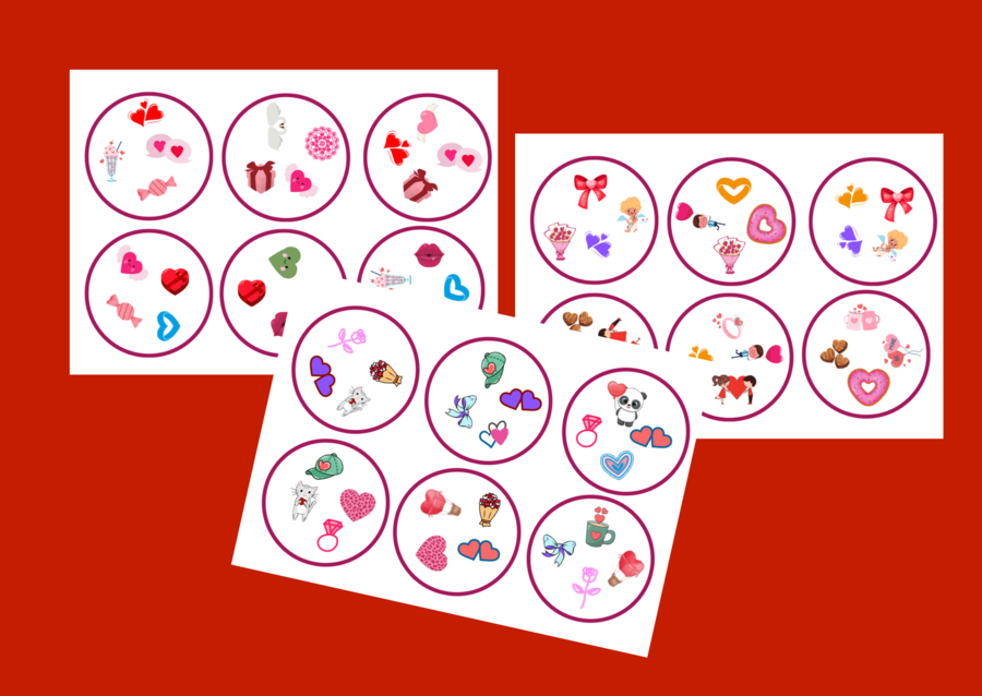 WALENTYNKI - dooble - 42 szt.