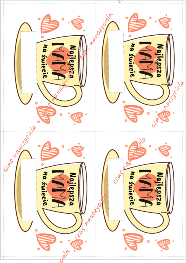 Podkładki pod Merci dla Mamy i dla Taty