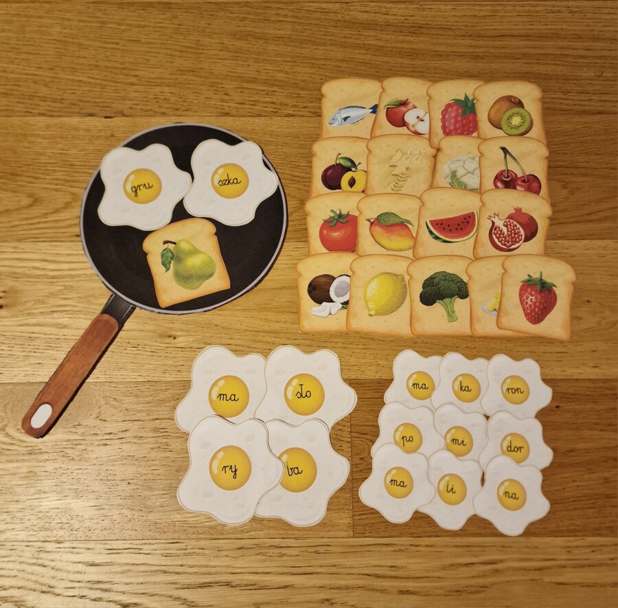 Smażymy sylaby - jajka sadzone