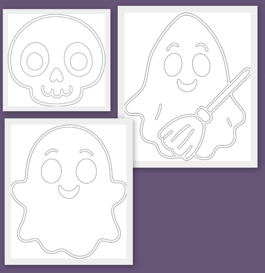 Maski na dzień dyni / halloween format a4 pdf+jpg 13 szt. kolor i czarno białe!