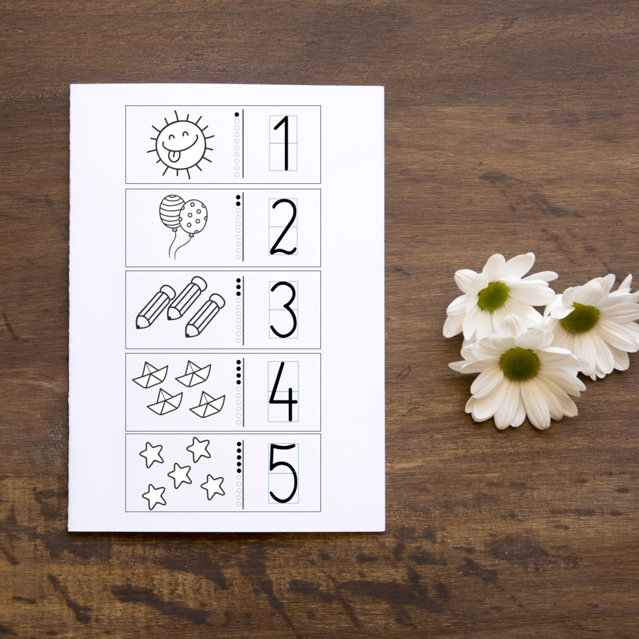 Wklejki do zeszytu "Poznajemy liczby" klasa 1