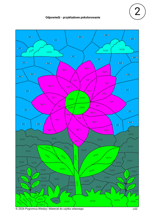 Głoska "SZ" kolorowanka logopedyczna (2)